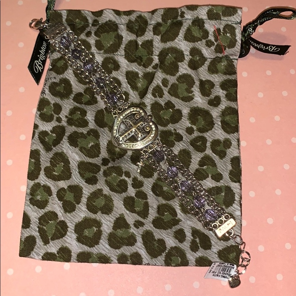 Brighton heart/cross bracelet with dust bag